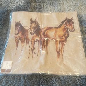 Pottery Barn “Painted Horses” Pillow Cover NWT
